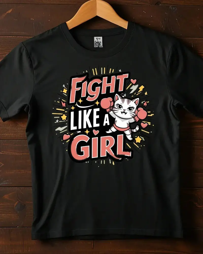Fight Like Girl Toddler Cotton T-Shirts 1