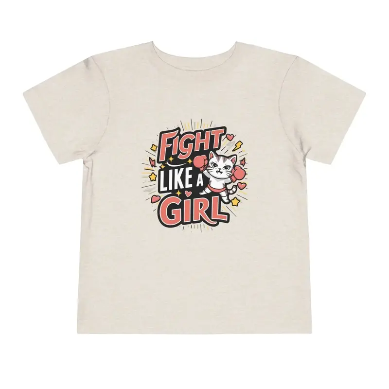 Fight Like Girl Toddler Cotton T-Shirts 11