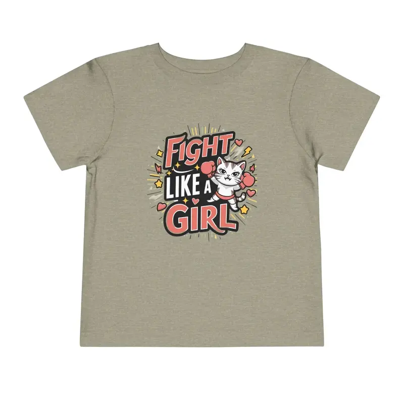 Fight Like Girl Toddler Cotton T-Shirts 13