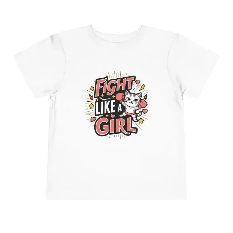 Fight Like Girl Toddler Cotton T-Shirts 6