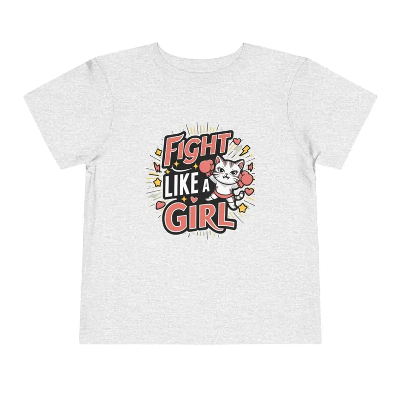 Fight Like Girl Toddler Cotton T-Shirts 7