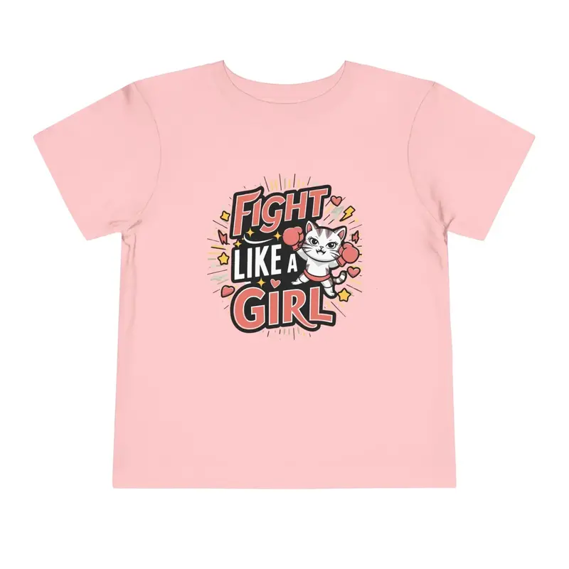 Fight Like Girl Toddler Cotton T-Shirts 8