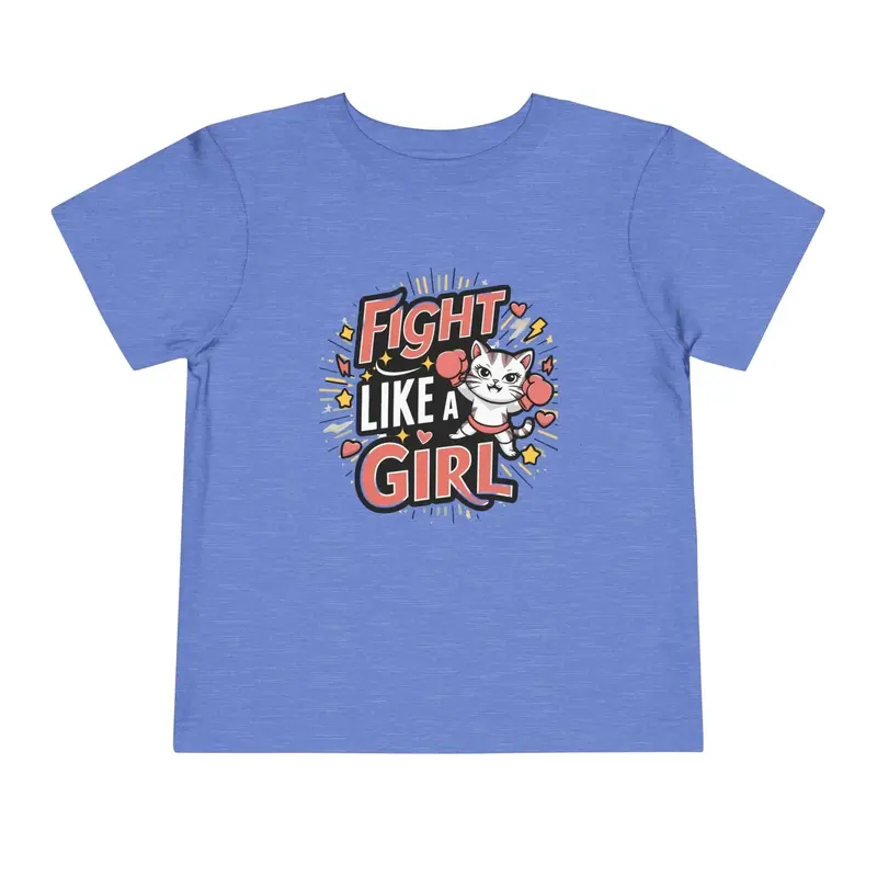 Fight Like Girl Toddler Cotton T-Shirts 9