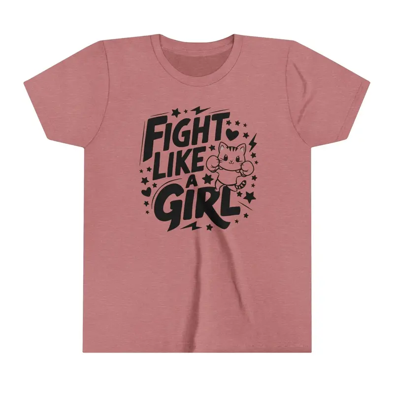Fight Like Girl Youth Heavy Cotton T-Shirt 10