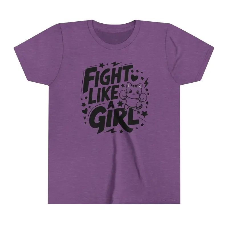 Fight Like Girl Youth Heavy Cotton T-Shirt 11