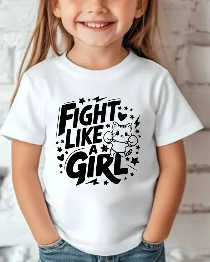 Fight Like Girl Youth Heavy Cotton T-Shirt 2