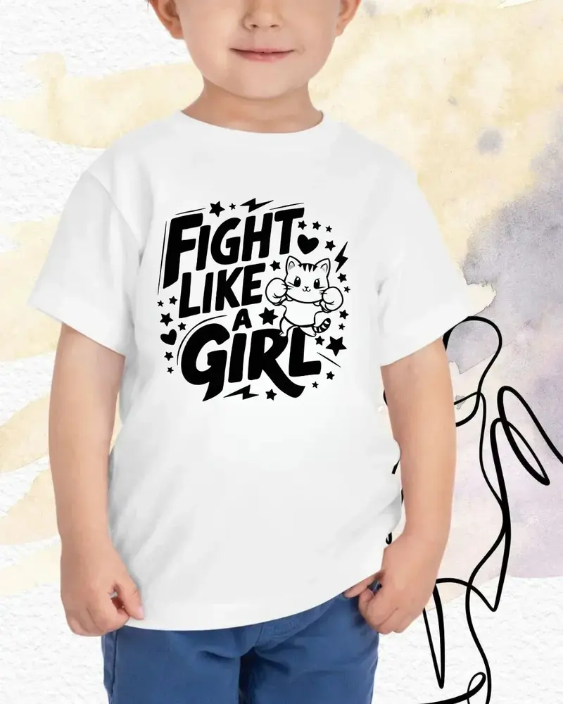 Fight Like Girl Youth Heavy Cotton T-Shirt 3