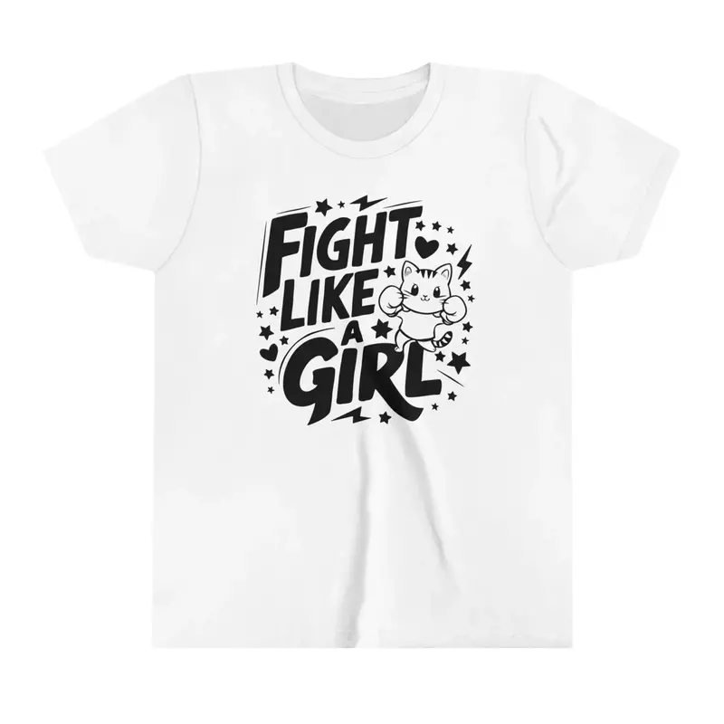 Fight Like Girl Youth Heavy Cotton T-Shirt 5