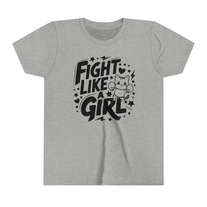 Fight Like Girl Youth Heavy Cotton T-Shirt 7