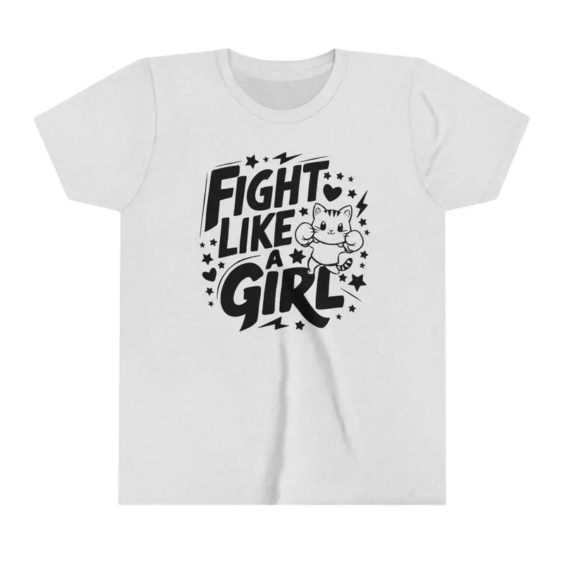 Fight Like Girl Youth Heavy Cotton T-Shirt 8