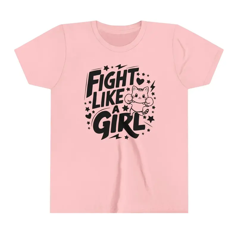 Fight Like Girl Youth Heavy Cotton T-Shirt 8