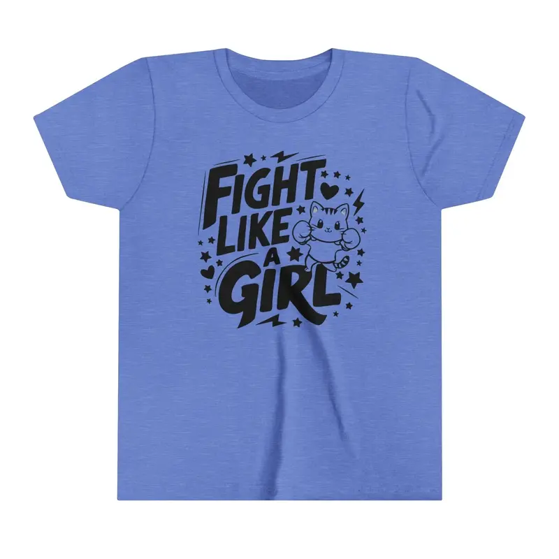 Fight Like Girl Youth Heavy Cotton T-Shirt 9