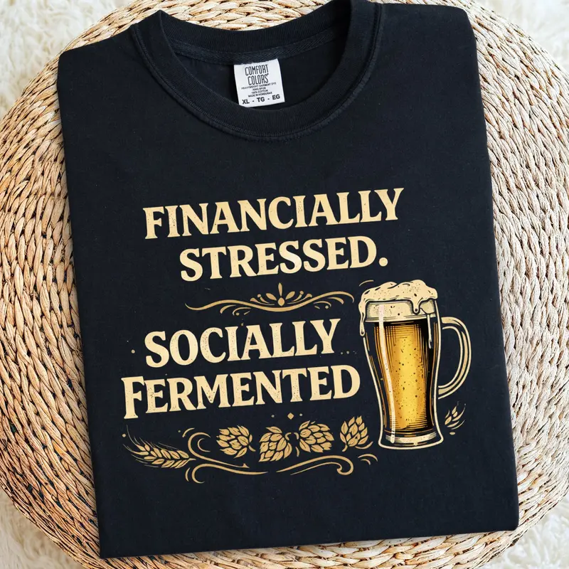Financially Stressed Socially Femantaed Cotton Tee 1