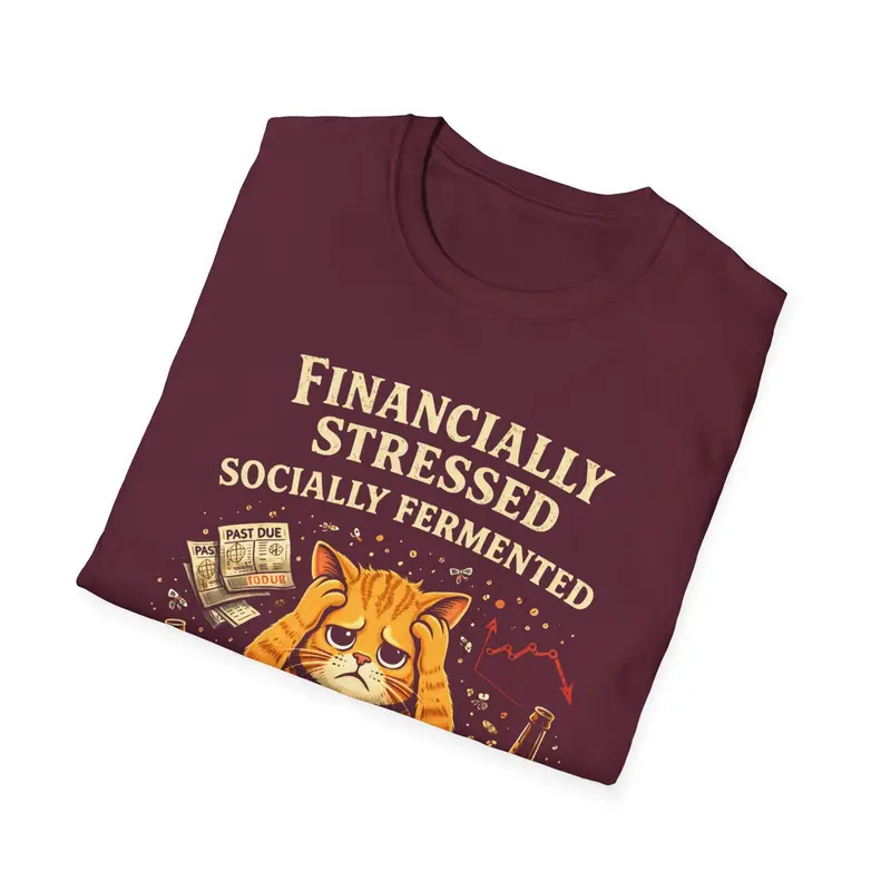 Financially Stressed Socially Fermantaed Cotton Tshirt 17