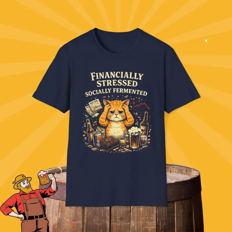 Financially Stressed Socially Fermantaed Cotton Tshirt 4