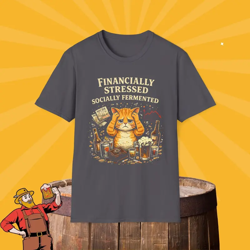 Financially Stressed Socially Fermantaed Cotton Tshirt 7