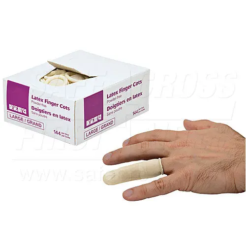 Finger Cots, Latex, Powder-Free 1
