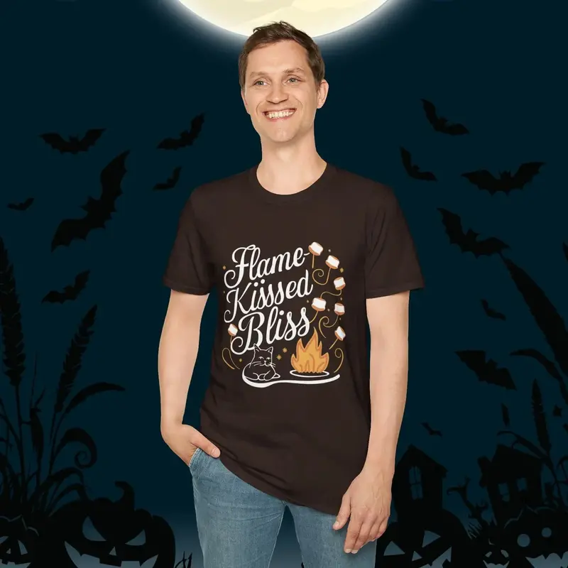Flame Kiss Bliss Cotton Men Tshirt 15