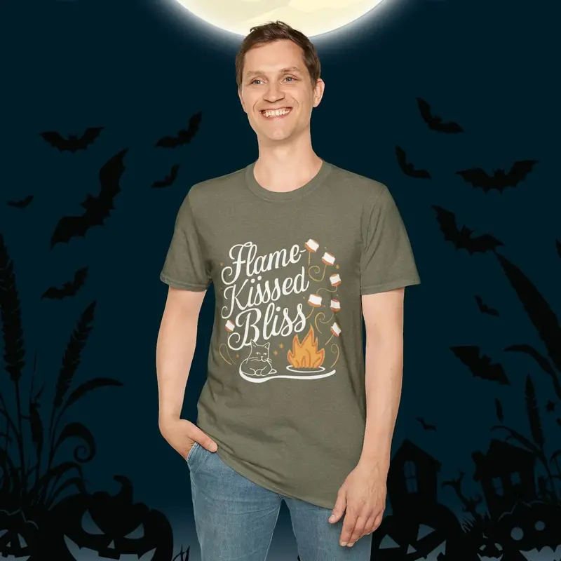 Flame Kiss Bliss Cotton Men Tshirt 19