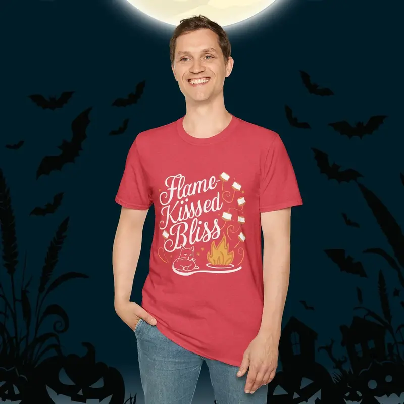 Flame Kiss Bliss Cotton Men Tshirt 26