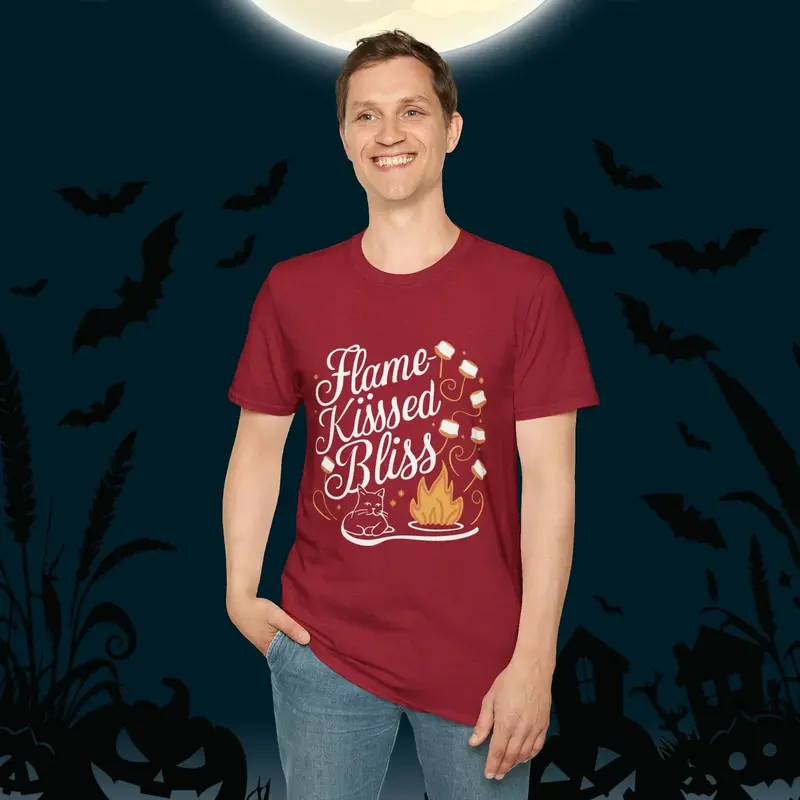 Flame Kiss Bliss Cotton Men Tshirt 27