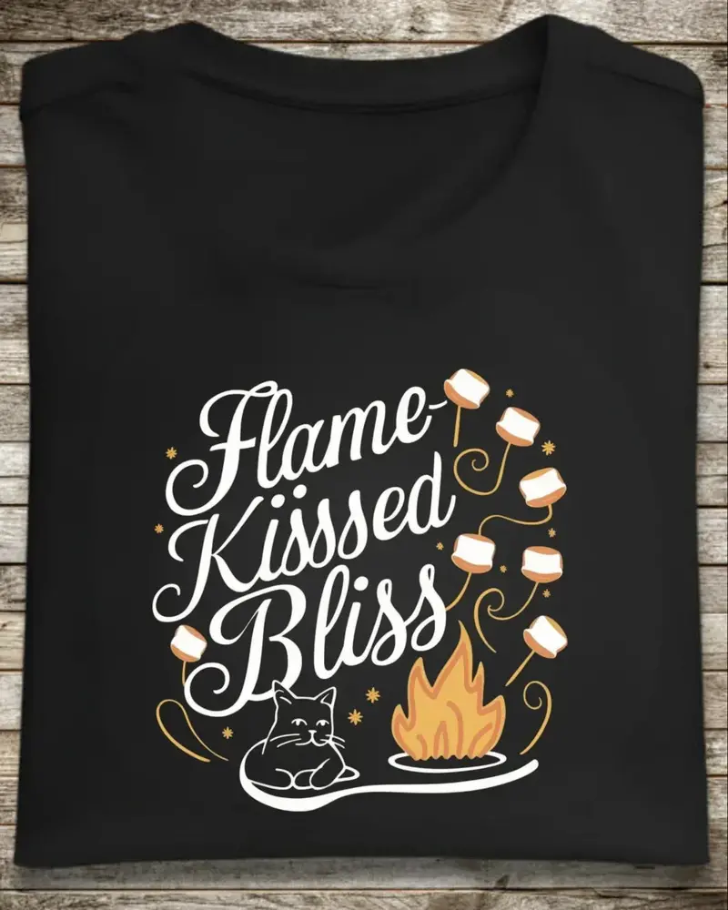 Flame Kiss Bliss Cotton T-Shirt 1