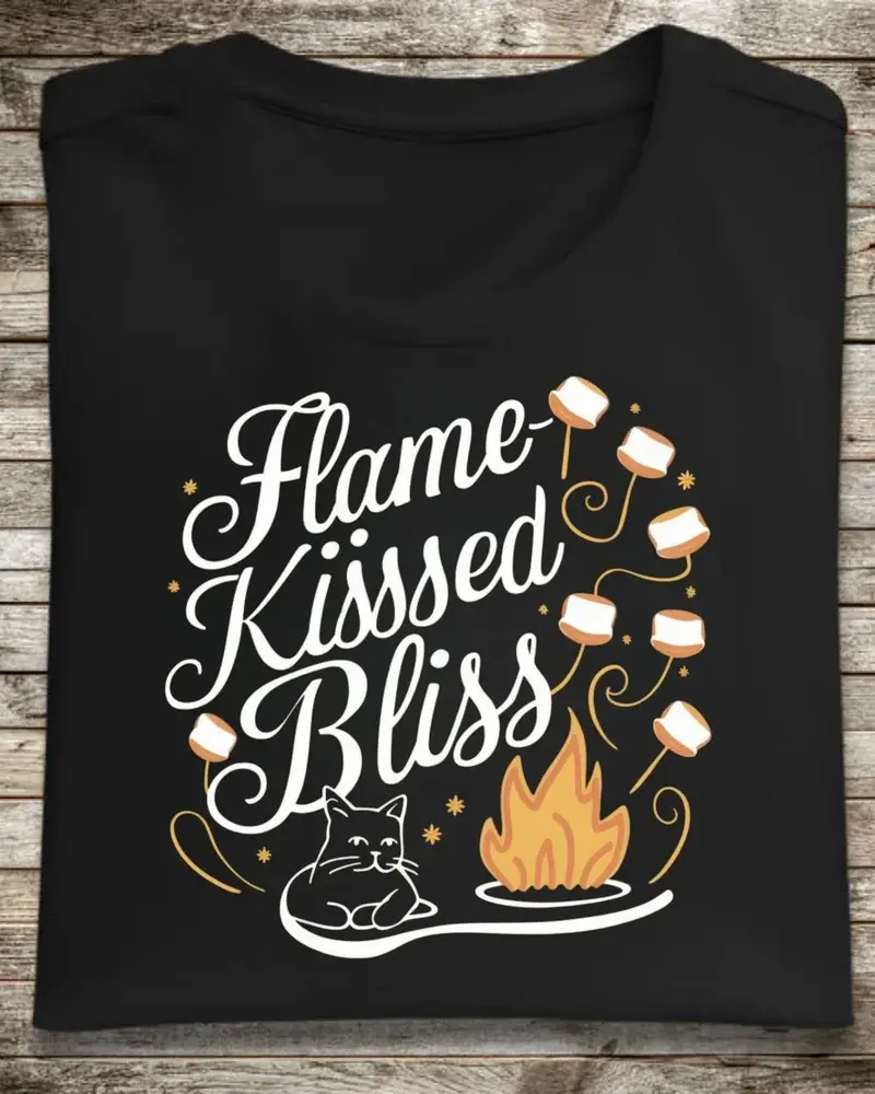 Flames Kiss Bliss Cotton Tshirt 1