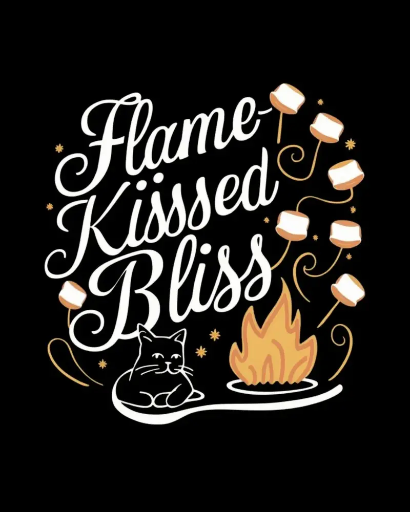 Flames Kiss Bliss Cotton Tshirt 2