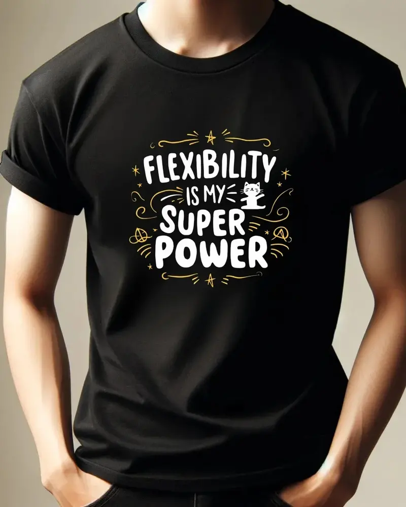 Flexibility Is My Superpower Cotton T-Shirt 4