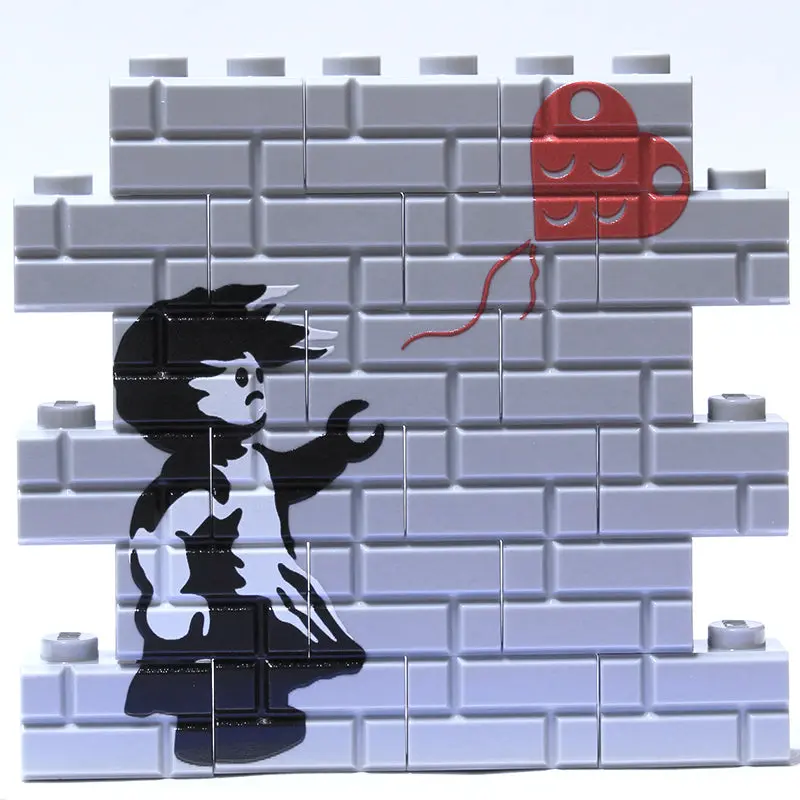 Floating Heart Illustrated Graffiti Wall Piece