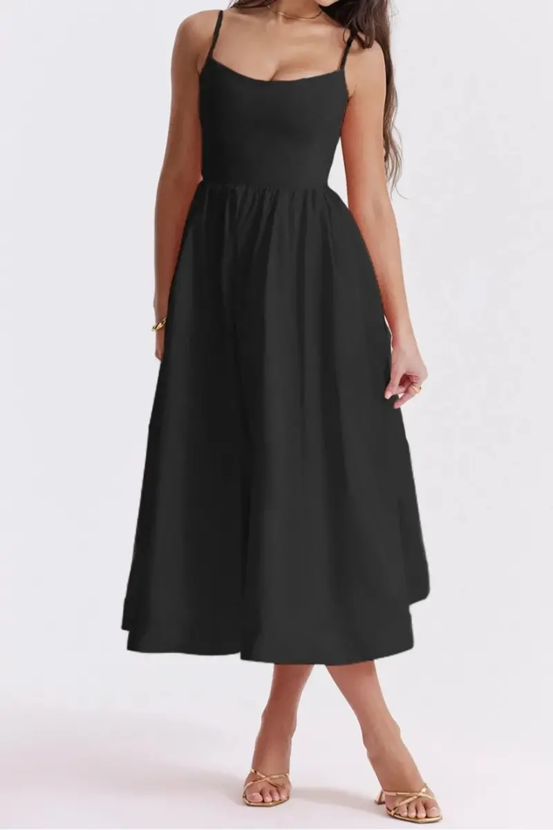 Floral Print Spaghetti Strap Midi Dress 12