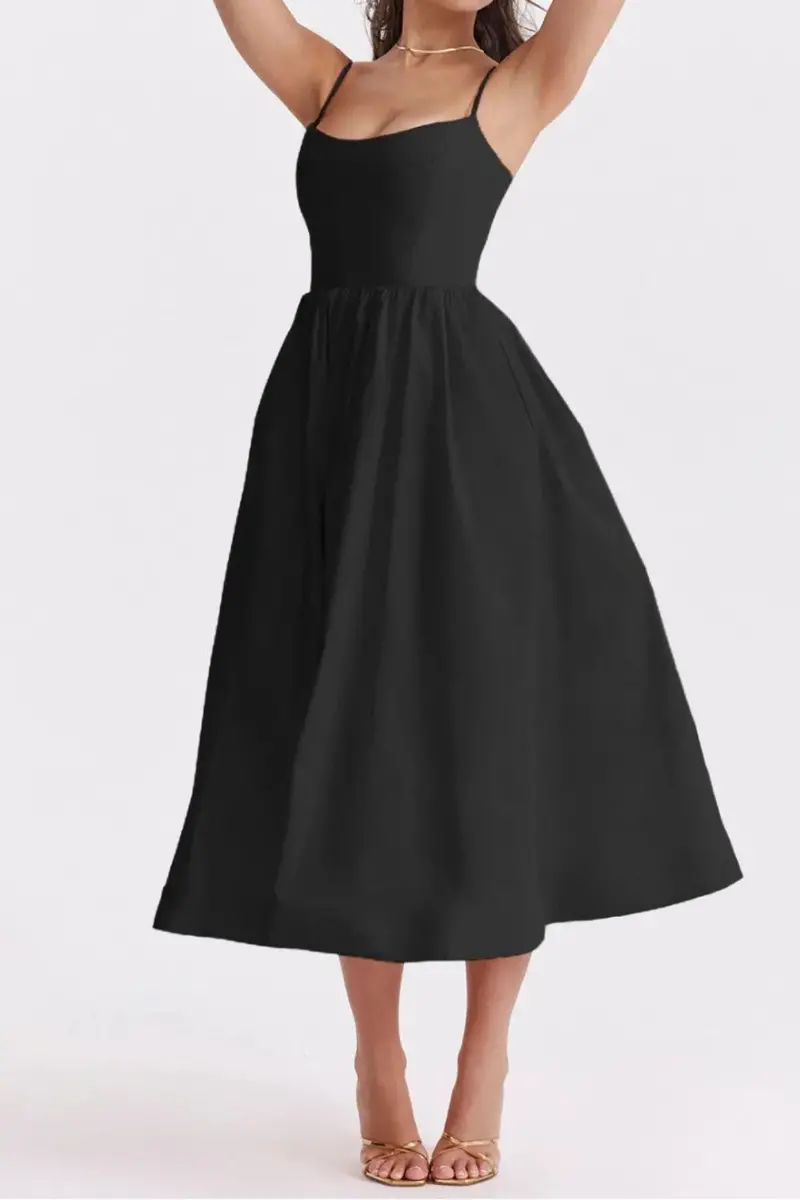 Floral Print Spaghetti Strap Midi Dress 16