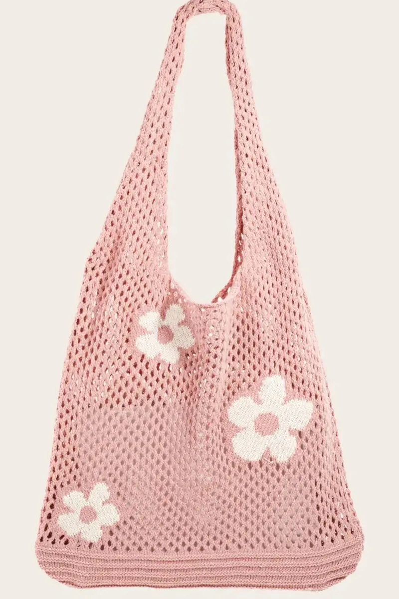 Flower Knitted Shoulder Bag 1