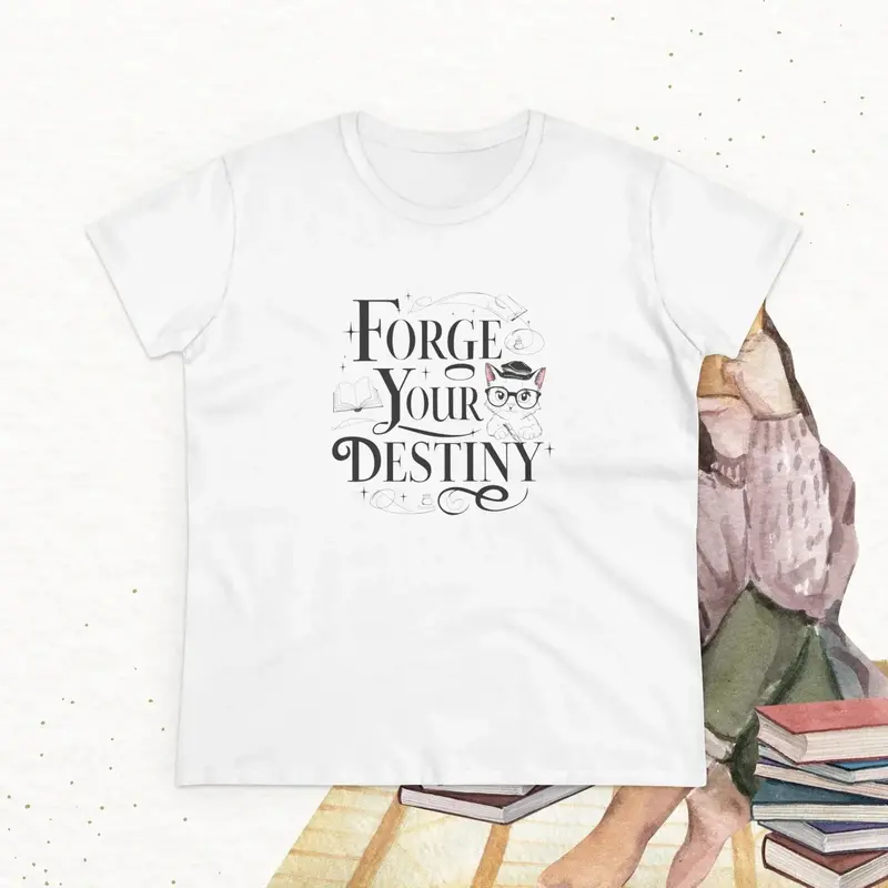 Forge Your Destiny Book Lovers Cotton Women T-Shirt 9