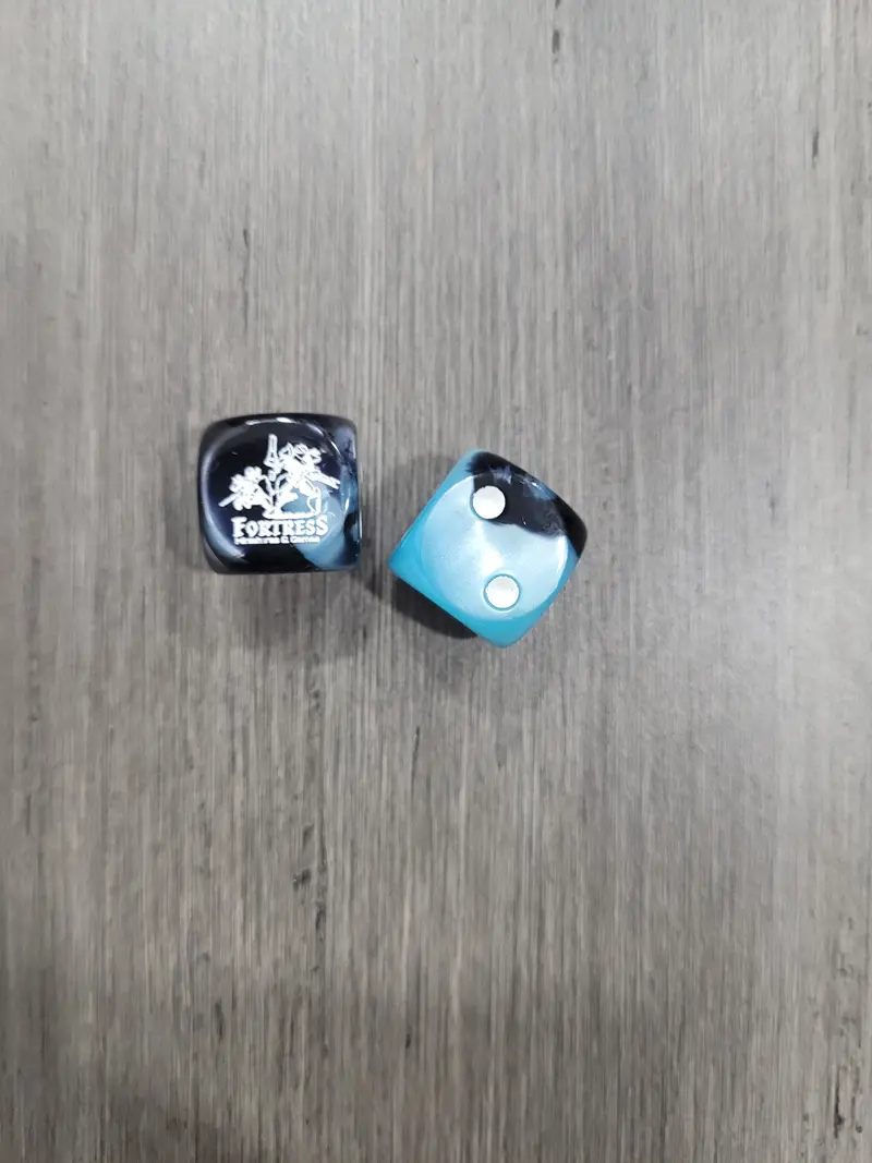 Fortress Logo Dice Pair- Blue/Black 1