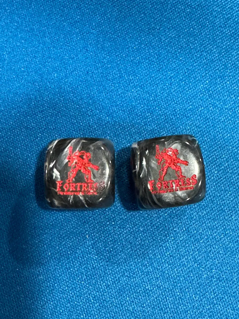 Fortress Logo Dice Pair- Red/Black 1
