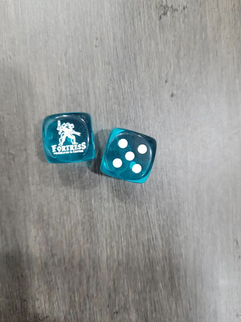 Fortress Logo Dice Pair- Teal 1