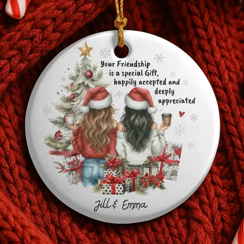 Friend Ornament, Personalized Friend Gift Ornament, Friend Christmas Ornament, Best Friends Ornament Gift, Custom Friend Gift Ornament 2025 1