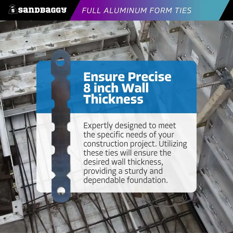 Full Aluminum Form Ties - Round End (6" - 12" Concrete Walls) 10