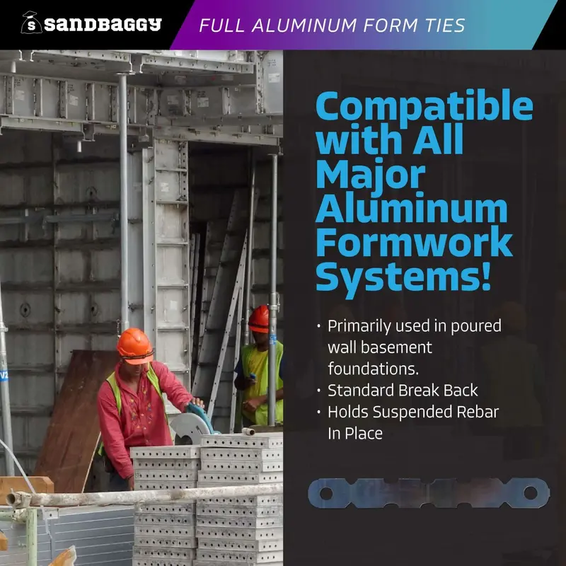 Full Aluminum Form Ties - Round End (6" - 12" Concrete Walls) 11
