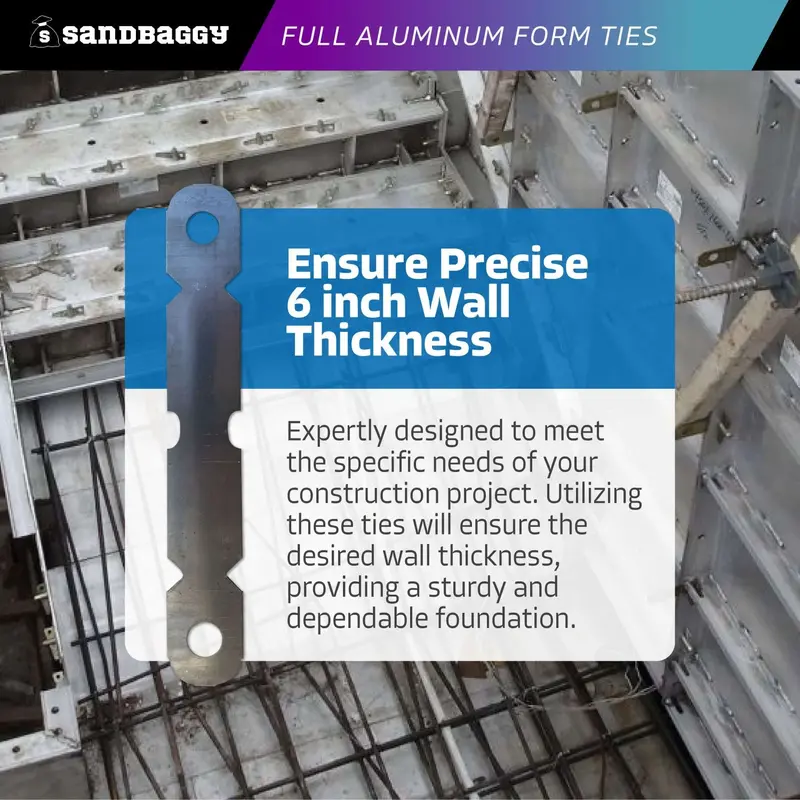 Full Aluminum Form Ties - Round End (6" - 12" Concrete Walls) 4