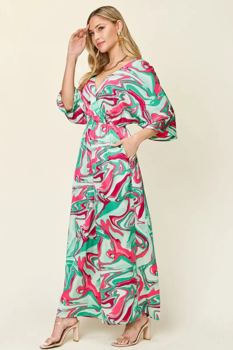 Full Size Half Sleeve Wide Leg Jumpsuit 2