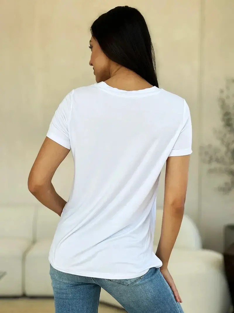 Full Size Round Neck Short Sleeve T-Shirt 10