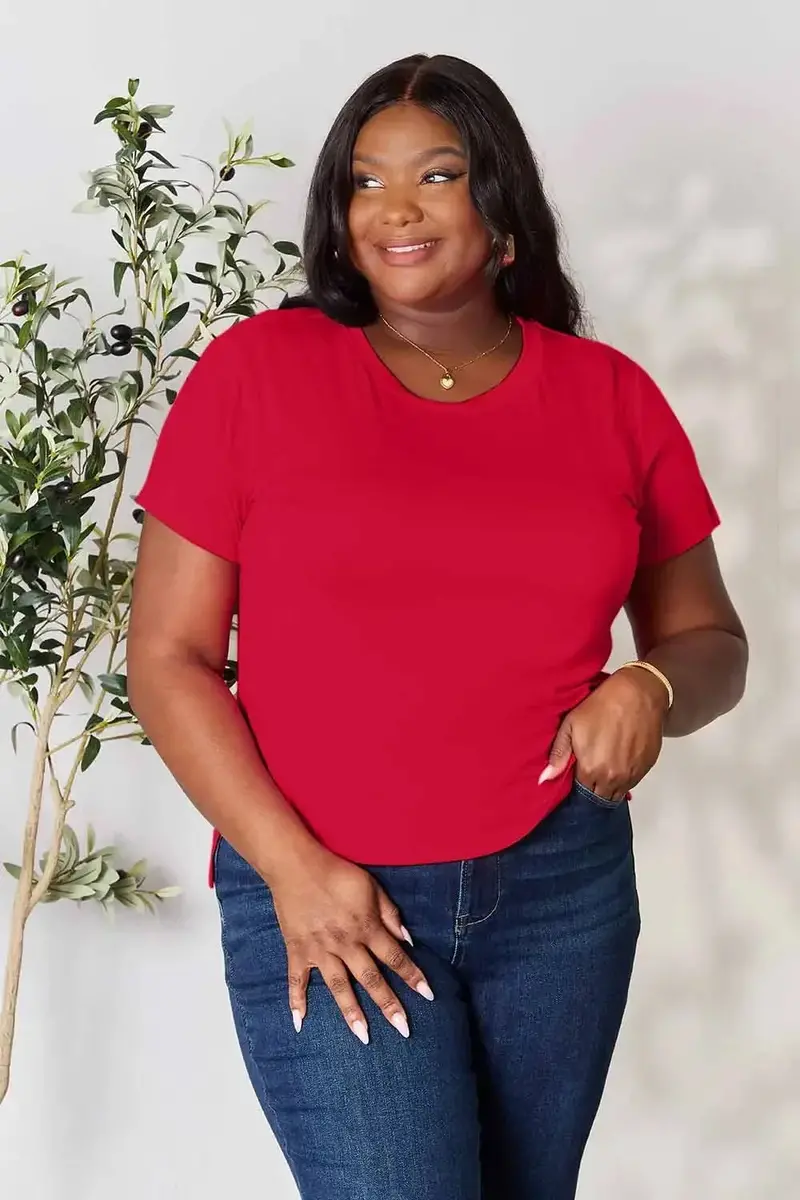 Full Size Round Neck Short Sleeve T-Shirt 18