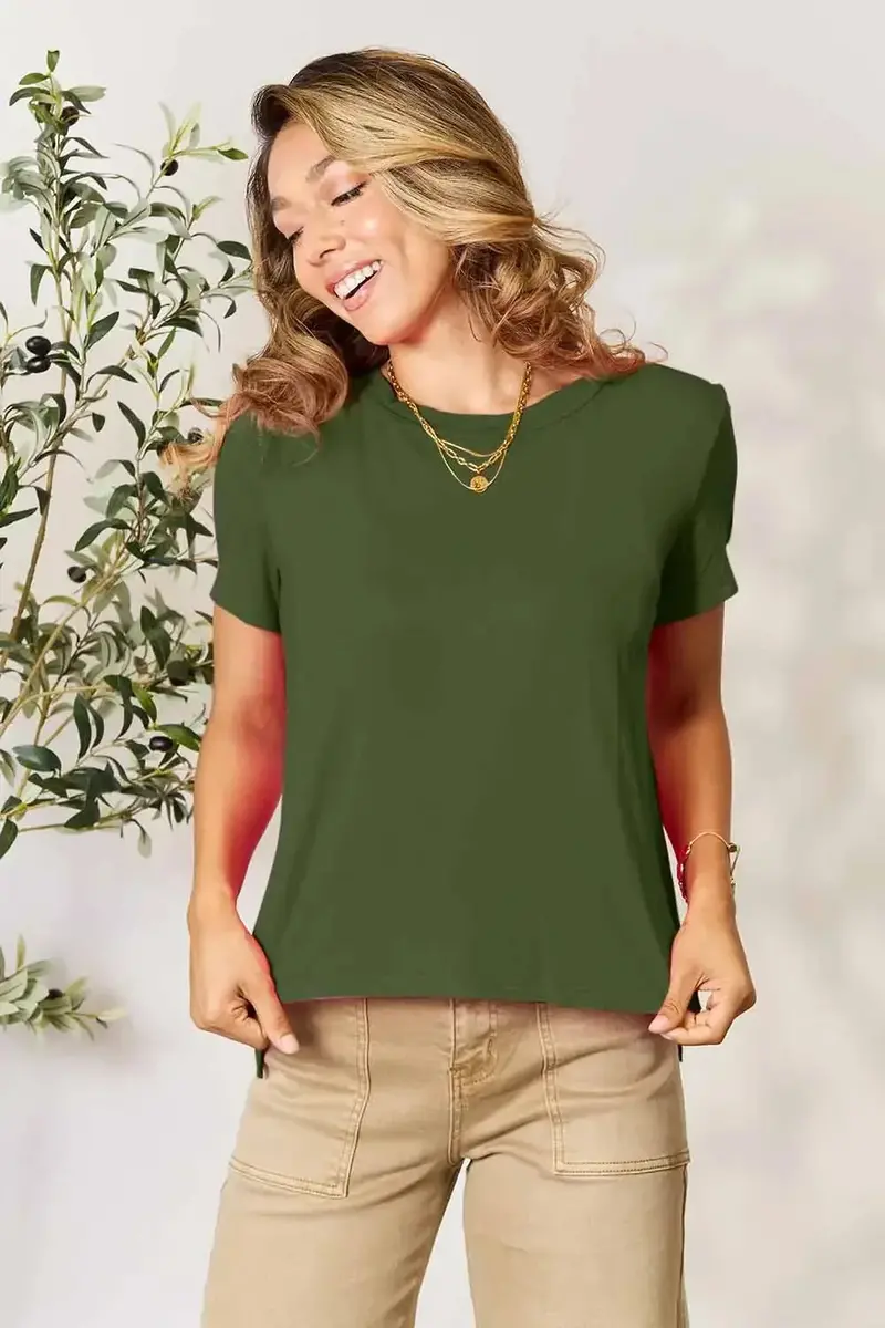 Full Size Round Neck Short Sleeve T-Shirt 19
