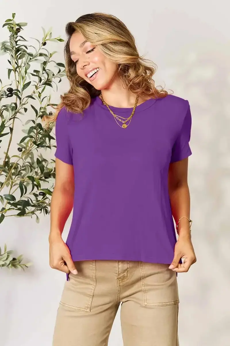 Full Size Round Neck Short Sleeve T-Shirt 25