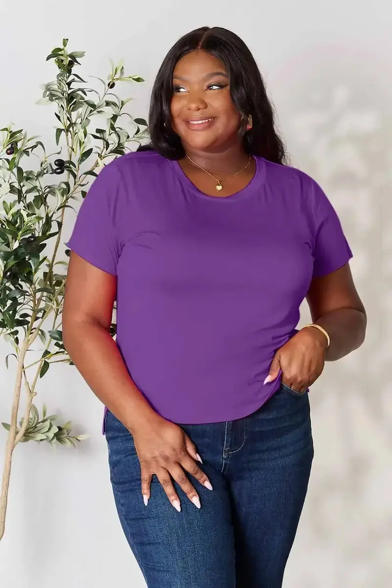 Full Size Round Neck Short Sleeve T-Shirt 25