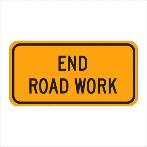 G20-2 End Road Work Sign 1