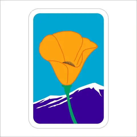 G30a (Ca) Vertical Poppy Flower Scenic Route Sign 1