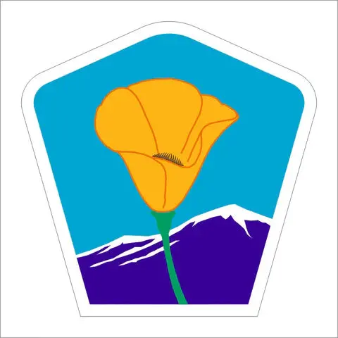 G30b (Ca) Shield Poppy Flower Scenic Route Sign 1